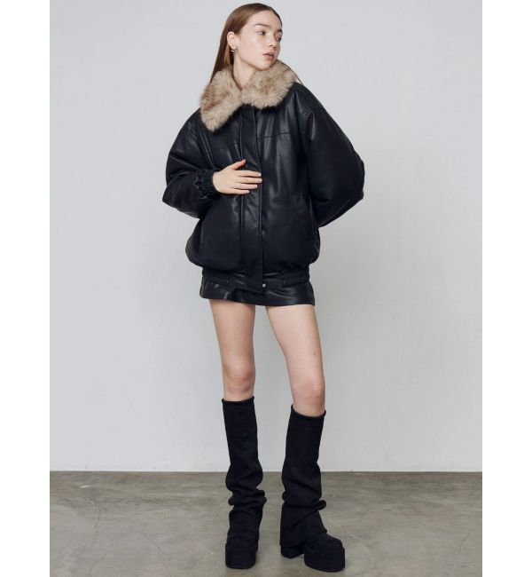 EMODA「フェイクレザーブルゾン」|ブルゾン・スタジャン|