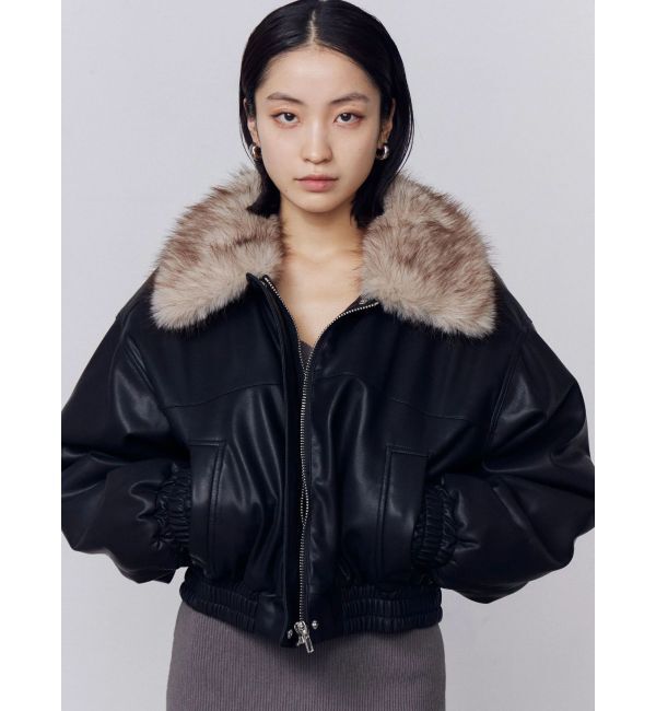 EMODA「フェイクレザーブルゾン」|ブルゾン・スタジャン|