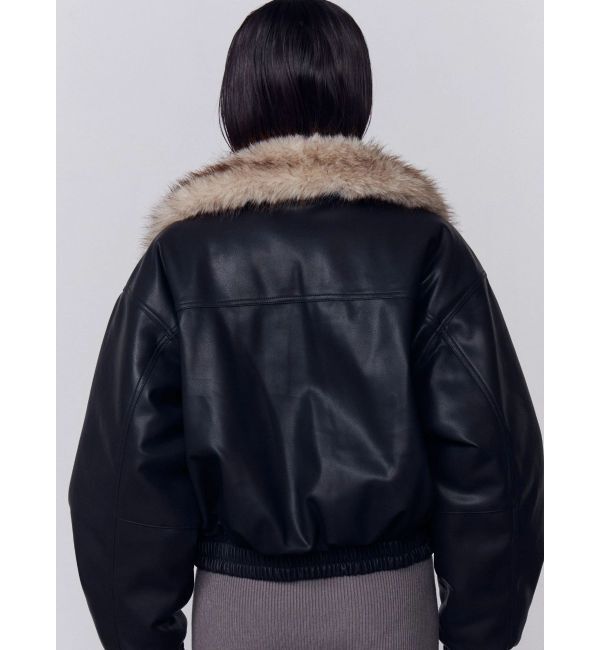 EMODA「フェイクレザーブルゾン」|ブルゾン・スタジャン|