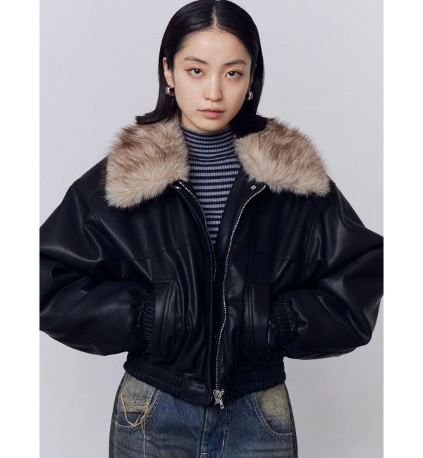 EMODA「フェイクレザーブルゾン」|ブルゾン・スタジャン|