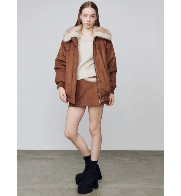 EMODA「フェイクレザーブルゾン」|ブルゾン・スタジャン|