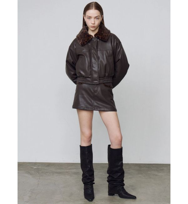 EMODA「フェイクレザーブルゾン」|ブルゾン・スタジャン|