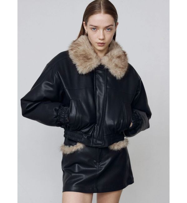 EMODA「フェイクレザーブルゾン」|ブルゾン・スタジャン|