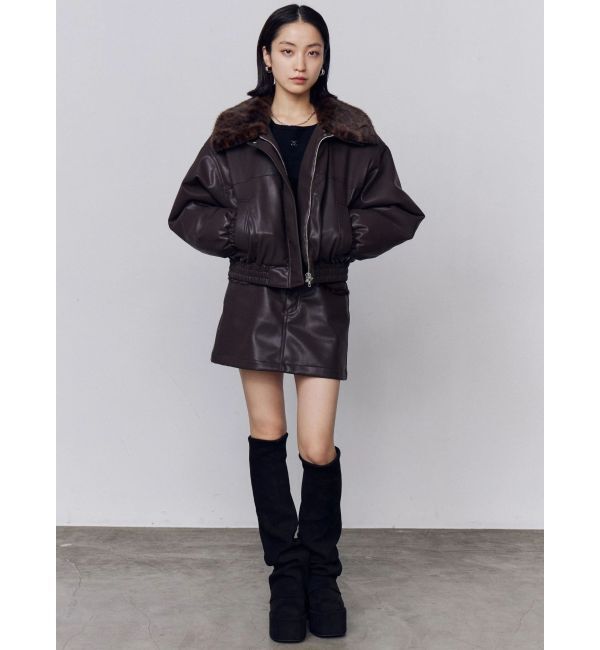 EMODA「フェイクレザーブルゾン」|ブルゾン・スタジャン|