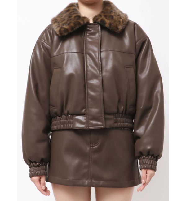 EMODA「フェイクレザーブルゾン」|ブルゾン・スタジャン|