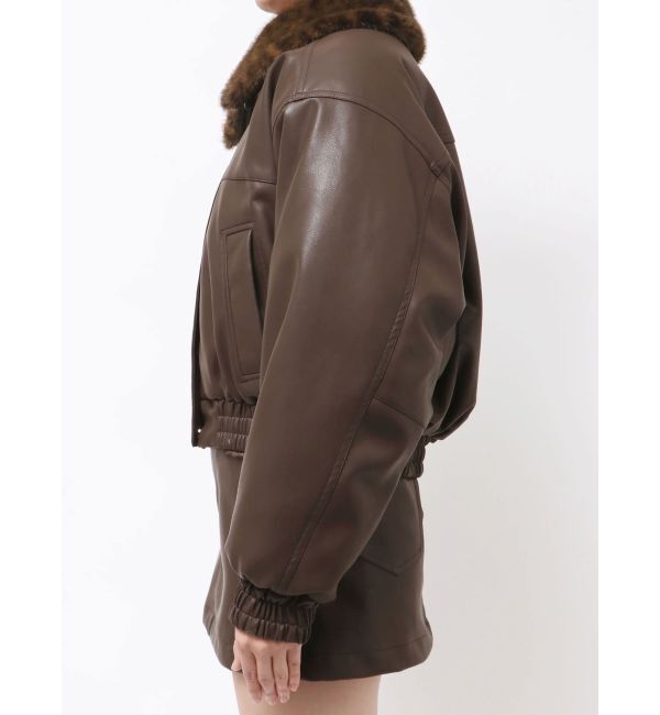 EMODA「フェイクレザーブルゾン」|ブルゾン・スタジャン|