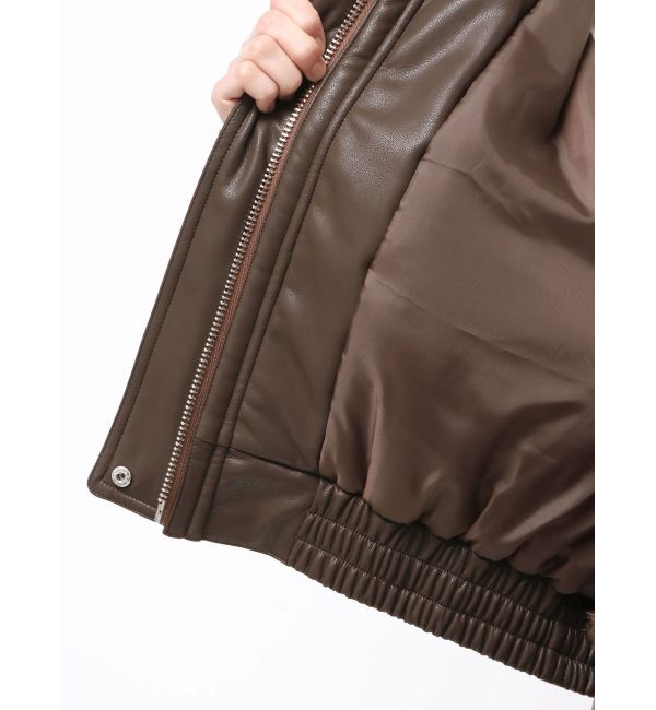 EMODA「フェイクレザーブルゾン」|ブルゾン・スタジャン|