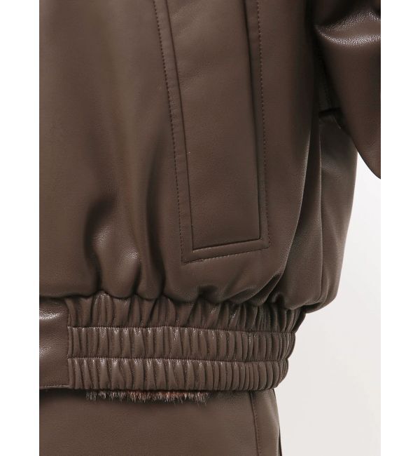 EMODA「フェイクレザーブルゾン」|ブルゾン・スタジャン|