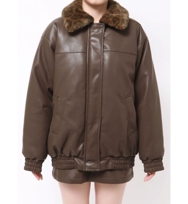 EMODA「フェイクレザーブルゾン」|ブルゾン・スタジャン|