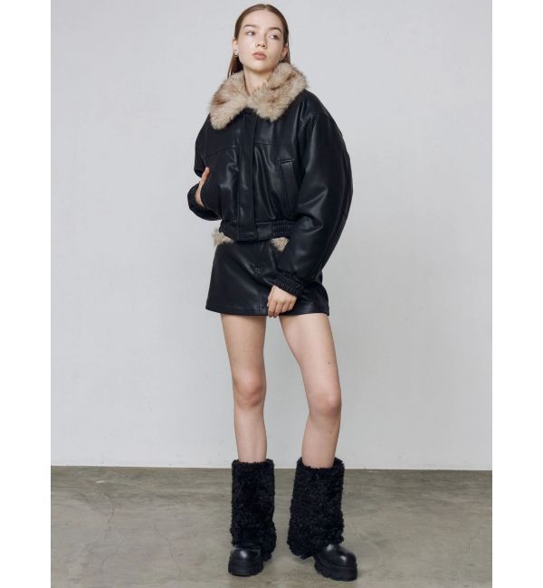 EMODA「フェイクレザーブルゾン」|ブルゾン・スタジャン|