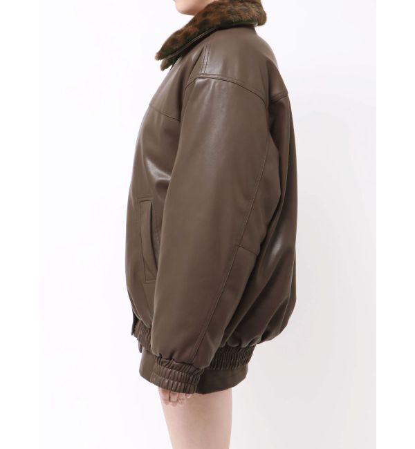 EMODA「フェイクレザーブルゾン」|ブルゾン・スタジャン|