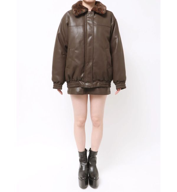 EMODA「フェイクレザーブルゾン」|ブルゾン・スタジャン|