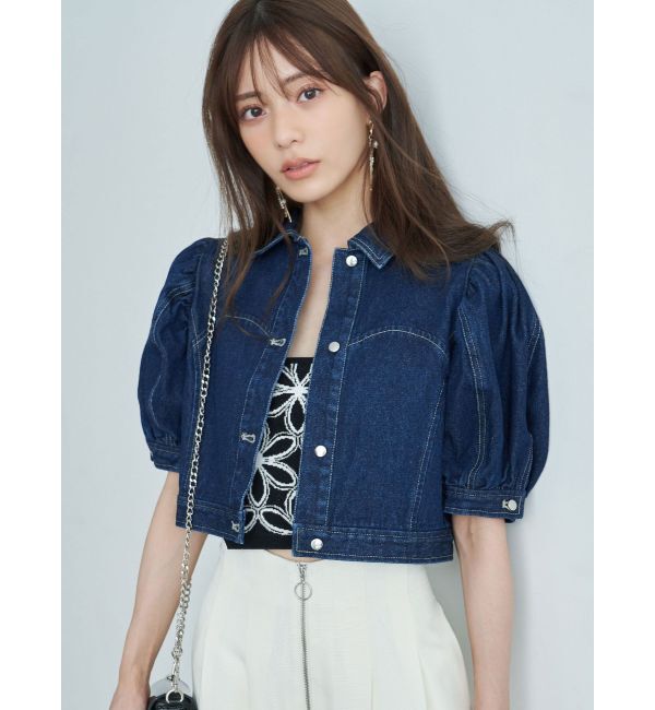 MERCURYDUO「パフスリーブデニムジャケット」|デニムジャケット|