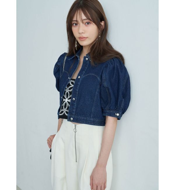MERCURYDUO「パフスリーブデニムジャケット」|デニムジャケット|インディゴ