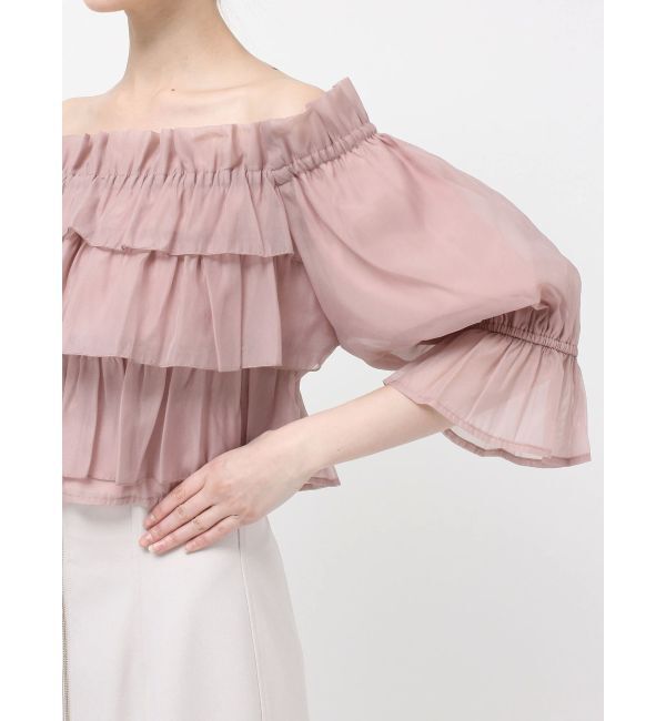 MERCURYDUO「オフショル2WAYティアードブラウス」|シャツ・ブラウス|