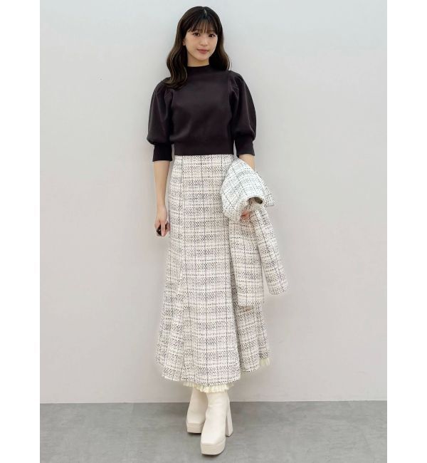 MERCURYDUO「オリジナルツイードスソプリーツマーメイドスカート」|スカート|