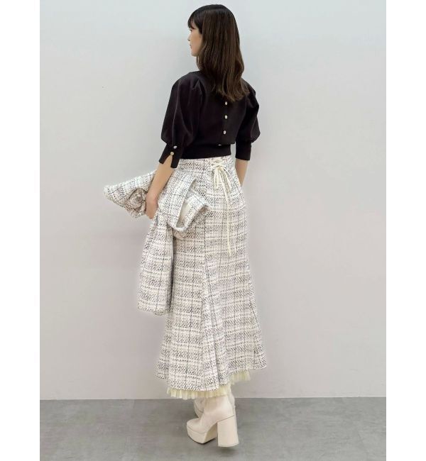 MERCURYDUO「オリジナルツイードスソプリーツマーメイドスカート」|スカート|