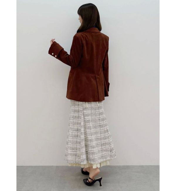 MERCURYDUO「オリジナルツイードスソプリーツマーメイドスカート」|スカート|