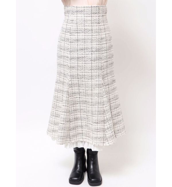 MERCURYDUO「オリジナルツイードスソプリーツマーメイドスカート」|スカート|