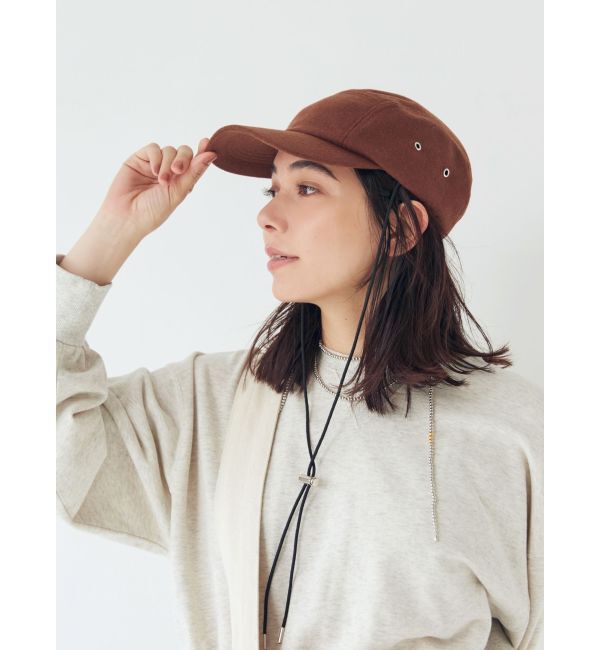 Ungrid「起毛ジェットキャップ」|キャップ・キャスケット|ブラウン