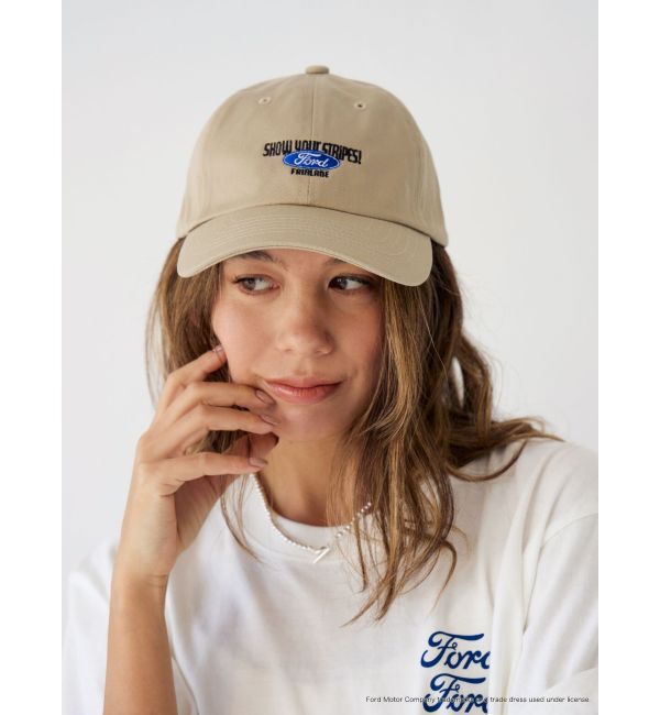Ungrid「【別注】Fordロゴキャップ」|キャップ・キャスケット|ベージュ