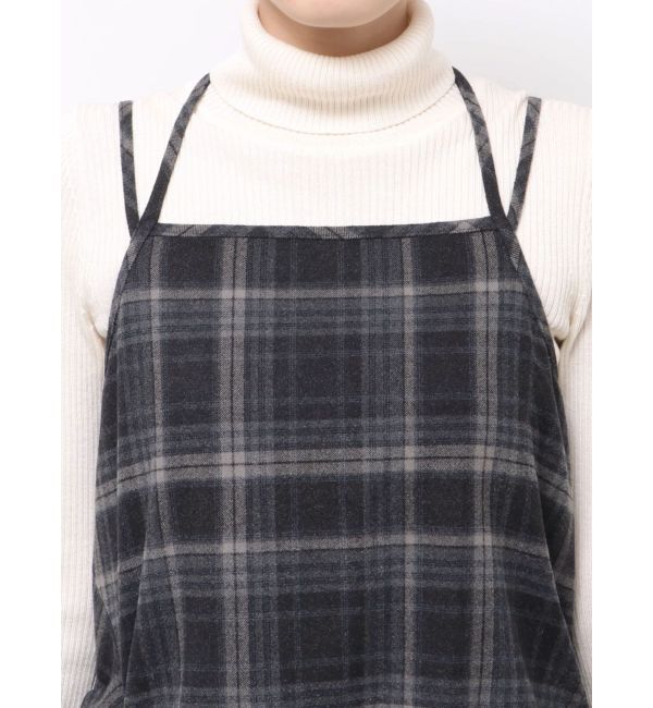 Ungrid「シャーリングデザインチェックワンピース」|ワンピース|