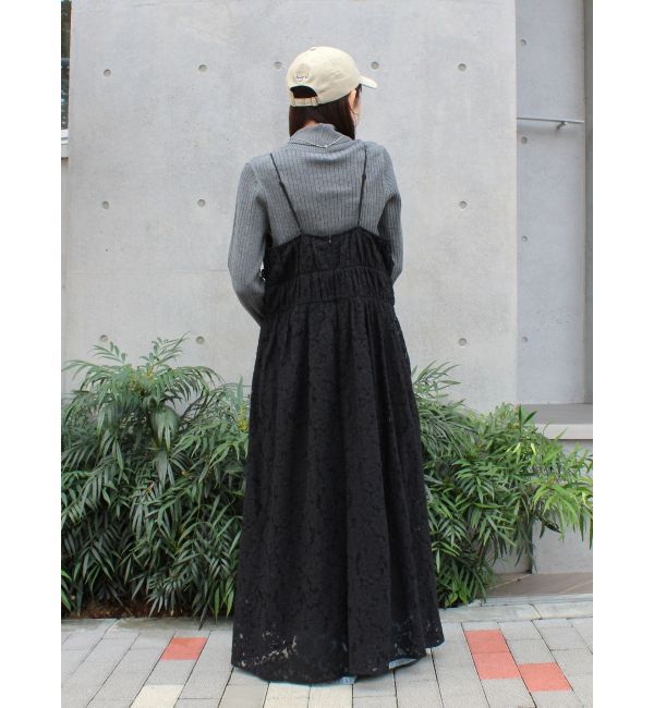 Ungrid「バテン起毛レースキャミワンピース」|ワンピース|