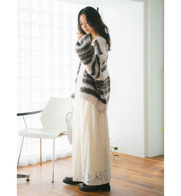 Ungrid「バテン起毛レースキャミワンピース」|ワンピース|