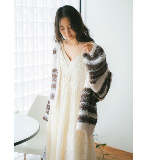 Ungrid「バテン起毛レースキャミワンピース」|ワンピース|