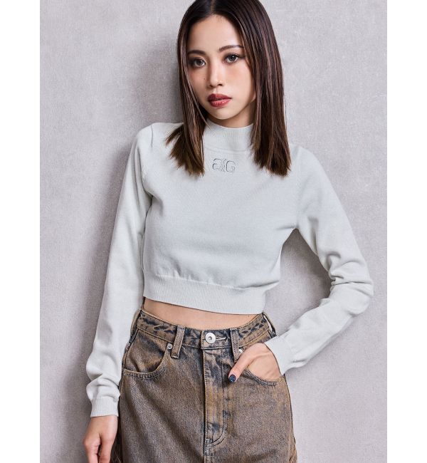 GYDA「Symmetry GYDAラメニットトップス」|ニット・セーター|