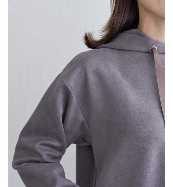 ikka「GOKU楽フェイクスエードフードパーカー」|パーカー|