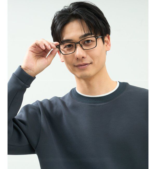  「ウェリントン型 メガネ | メタル｜伊達メガネ 度付きメガネ｜ユニセックス 黒｜CLASSIC  レンズ交換券付」|メガネ|