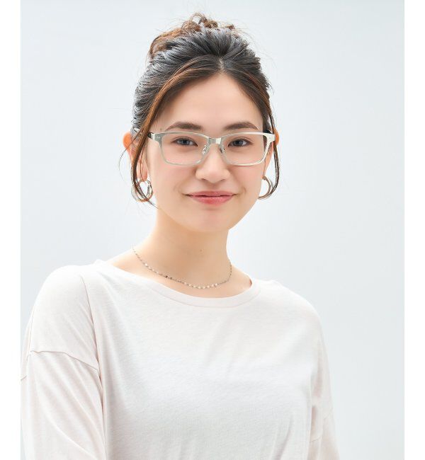  「ウェリントン型 メガネ | メタル｜伊達メガネ 度付きメガネ｜ユニセックス 黒｜CLASSIC  レンズ交換券付」|メガネ|シルバー