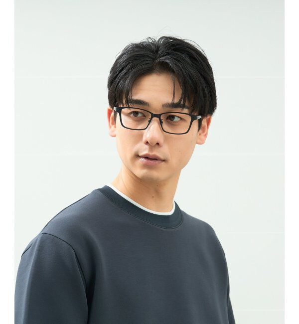  「ウェリントン型 メガネ | メタル｜伊達メガネ 度付きメガネ｜ユニセックス 黒｜CLASSIC  レンズ交換券付」|メガネ|