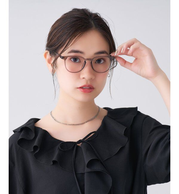  「ボストン型 メガネ | 軽量 伊達めがね・度付き ユニセックス Zoff  レンズ交換券付」|メガネ|グレー3