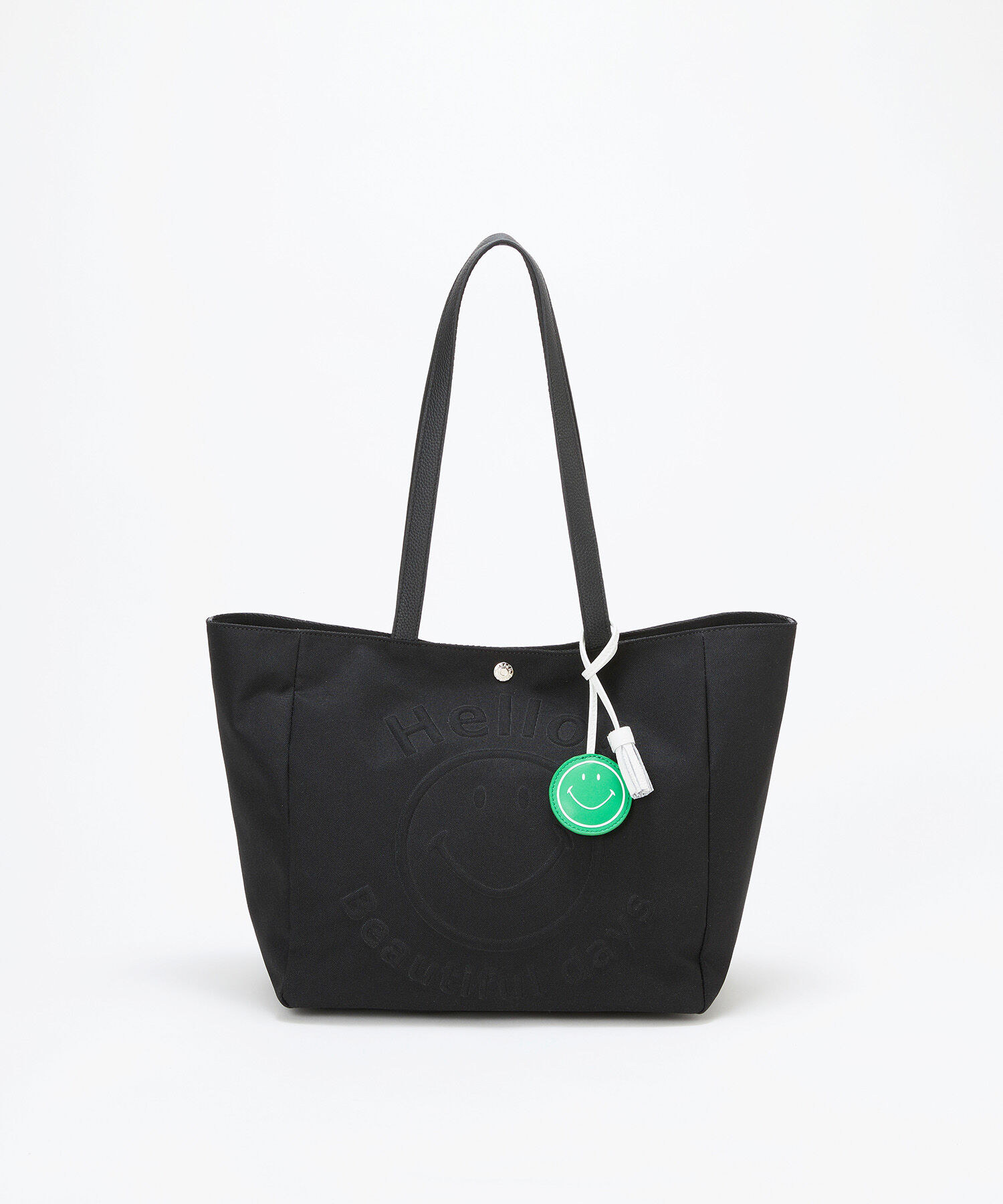 TOPKAPI BREATH「【Breath TOPKAPI】SMILE COLLECTION エンボス スマイル ビッグ トートバッグ /スマイルチャーム付き」|トートバッグ|