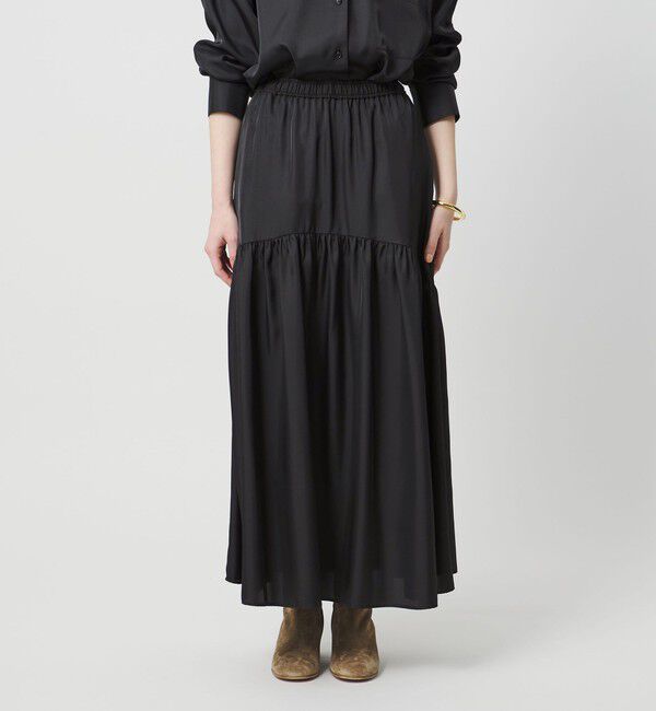 UNITED ARROWS「シルクライク ティアード スカート」|スカート|