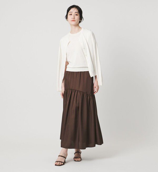 UNITED ARROWS「シルクライク ティアード スカート」|スカート|