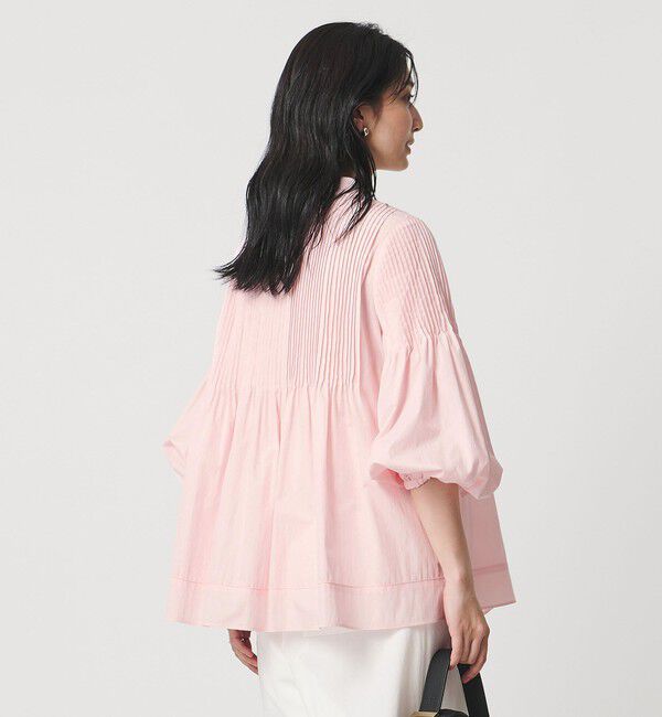 UNITED ARROWS「ピンタック バンドカラー ブラウス」|シャツ・ブラウス|