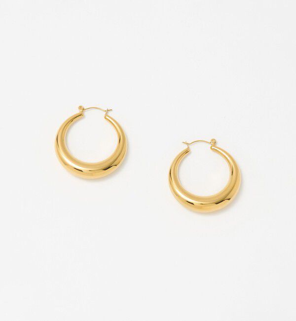 UNITED ARROWS「テーパード フープ ピアス」|ピアス|GOLD