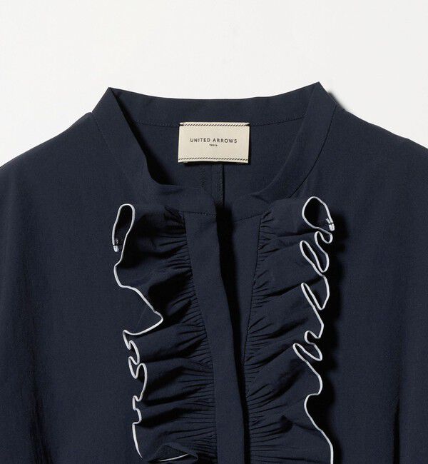 UNITED ARROWS「メロー フリル ワンピース ‐防しわ 吸水速乾 UVカット 遮熱性 接触冷感 ウォッシャブル‐」|ワンピース|