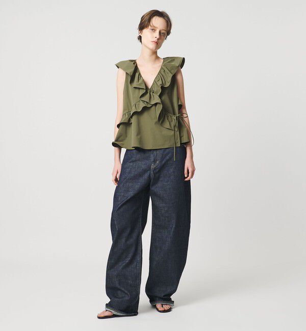 AEWEN MATOPH「＜AEWEN MATOPH＞フリルカシュクールノースリーブブラウス ‐ ウォッシャブル ‐」|シャツ・ブラウス|