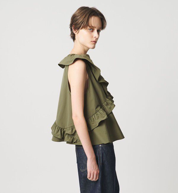 AEWEN MATOPH「＜AEWEN MATOPH＞フリルカシュクールノースリーブブラウス ‐ ウォッシャブル ‐」|シャツ・ブラウス|