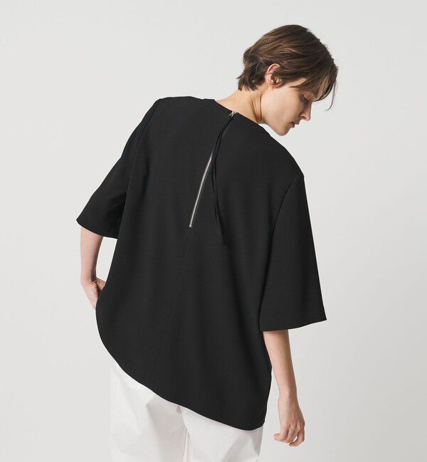 AEWEN MATOPH「＜AEWEN MATOPH＞ショルダーパッド Tブラウス ‐ ウォッシャブル ‐」|シャツ・ブラウス|BLACK