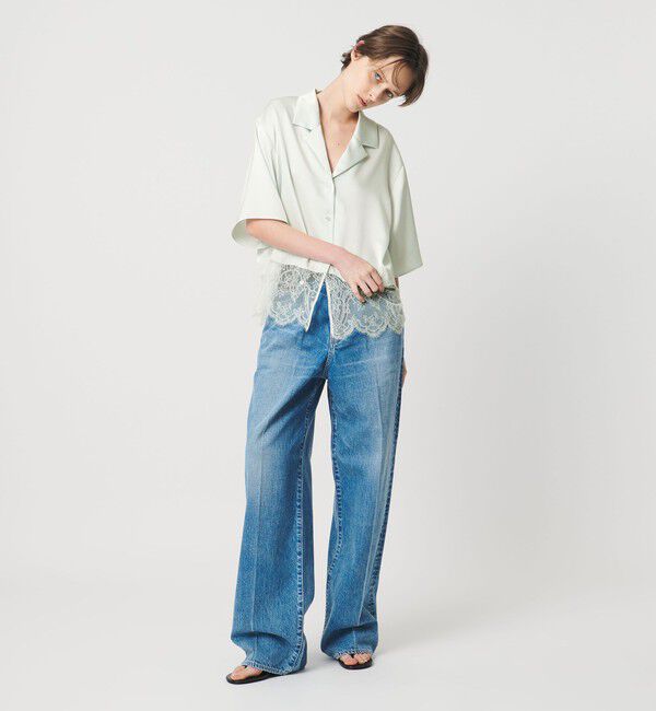 AEWEN MATOPH「＜AEWEN MATOPH＞サテンレース コンビブラウス」|シャツ・ブラウス|