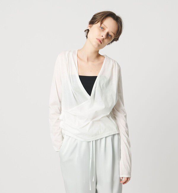 AEWEN MATOPH「＜AEWEN MATOPH＞ジャージーカシュクールカーディガン」|カーディガン|WHITE