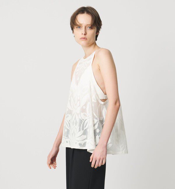 AEWEN MATOPH「＜AEWEN MATOPH＞メッシュジャガード アシンメトリーフレアキャミソール」|キャミソール|