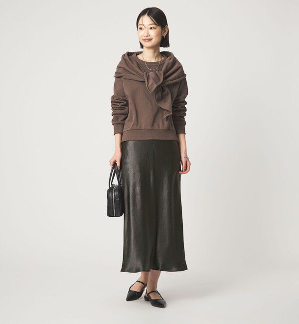 UNITED ARROWS green label relaxing「サテン ナロー スカート」|フレア|