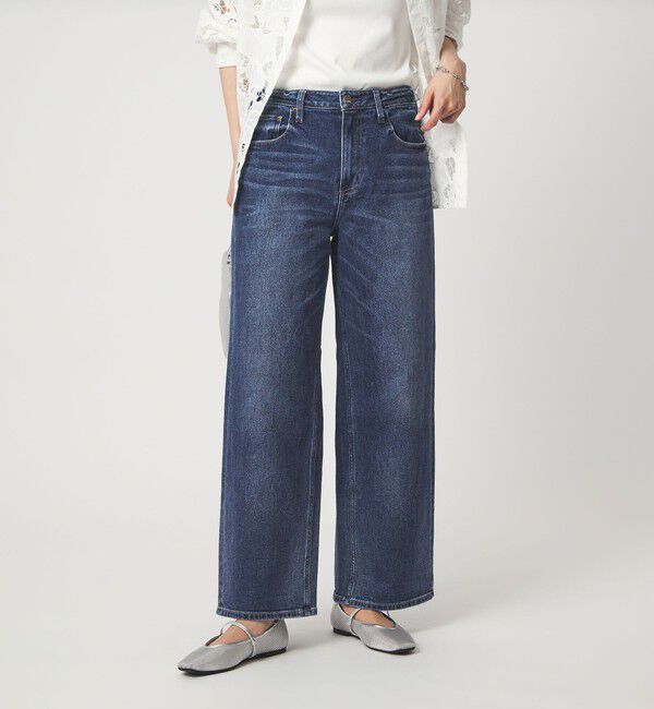 UNITED ARROWS green label relaxing「【別注】＜Healthy DENIM＞ストレート ワイド デニムパンツ ミッドライズ 」|デニム|COBALT