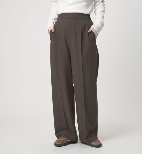 UNITED ARROWS green label relaxing「【WEB限定】＜at ease＞オルマイ ワイド パンツ ウォッシャブル ストレッチ UVカット」|その他|DK.BROWN